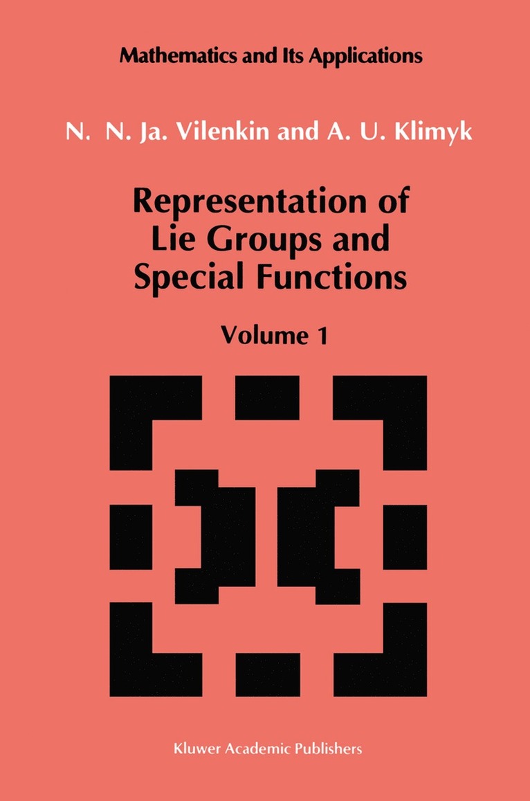 Representation of Lie Groups and Special Functions 1