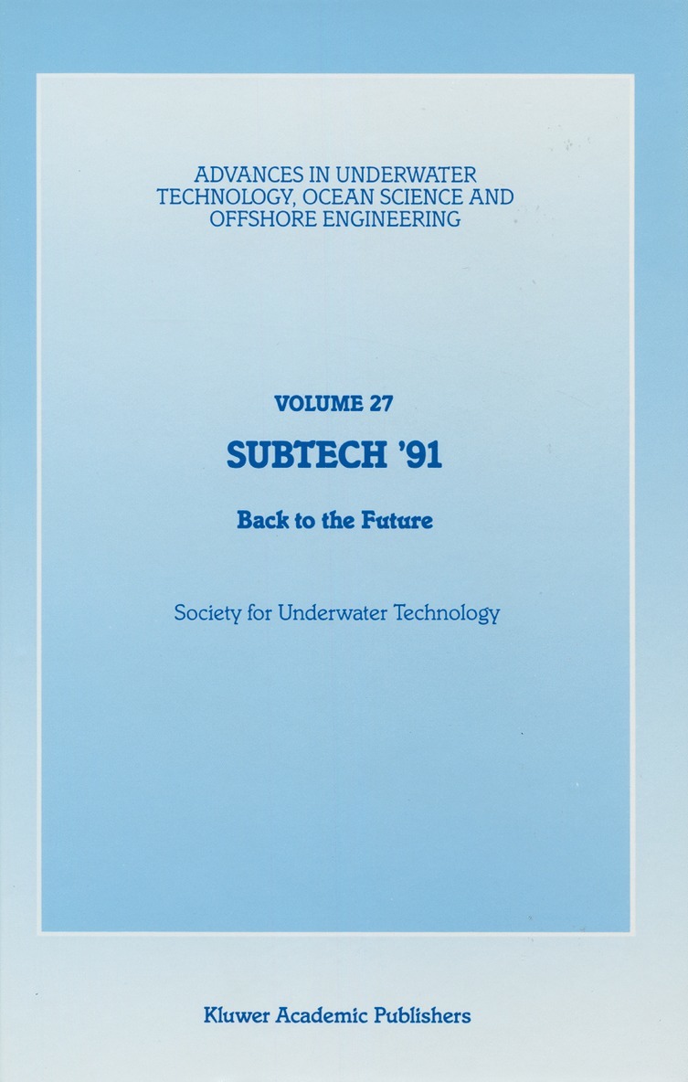 Society for Underwater Technology (SUT), Society for Underwater Technology (Sut) - SUBTECH ’91, Häftad