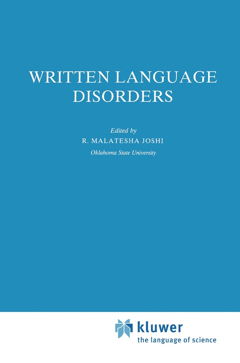 Written Language Disorders 1