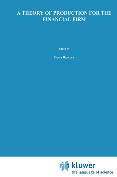 bokomslag Theory of Production for the Financial Firm