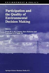 bokomslag Participation and the Quality of Environmental Decision Making