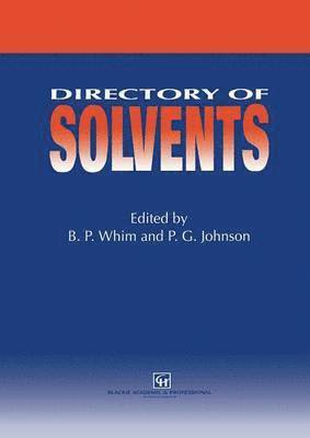 bokomslag Directory of Solvents
