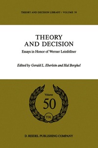 bokomslag Theory and Decision