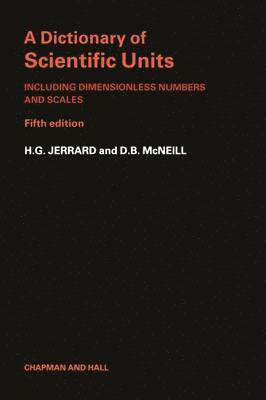 bokomslag Dictionary of Scientific Units
