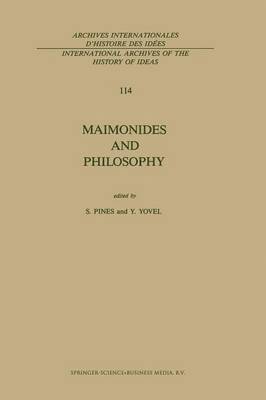 S. Pines, Y. Yovel, Y¿irmiyahu Yovel - Maimonides and Philosophy, Häftad
