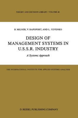 bokomslag Design of Management Systems in U.S.S.R. Industry