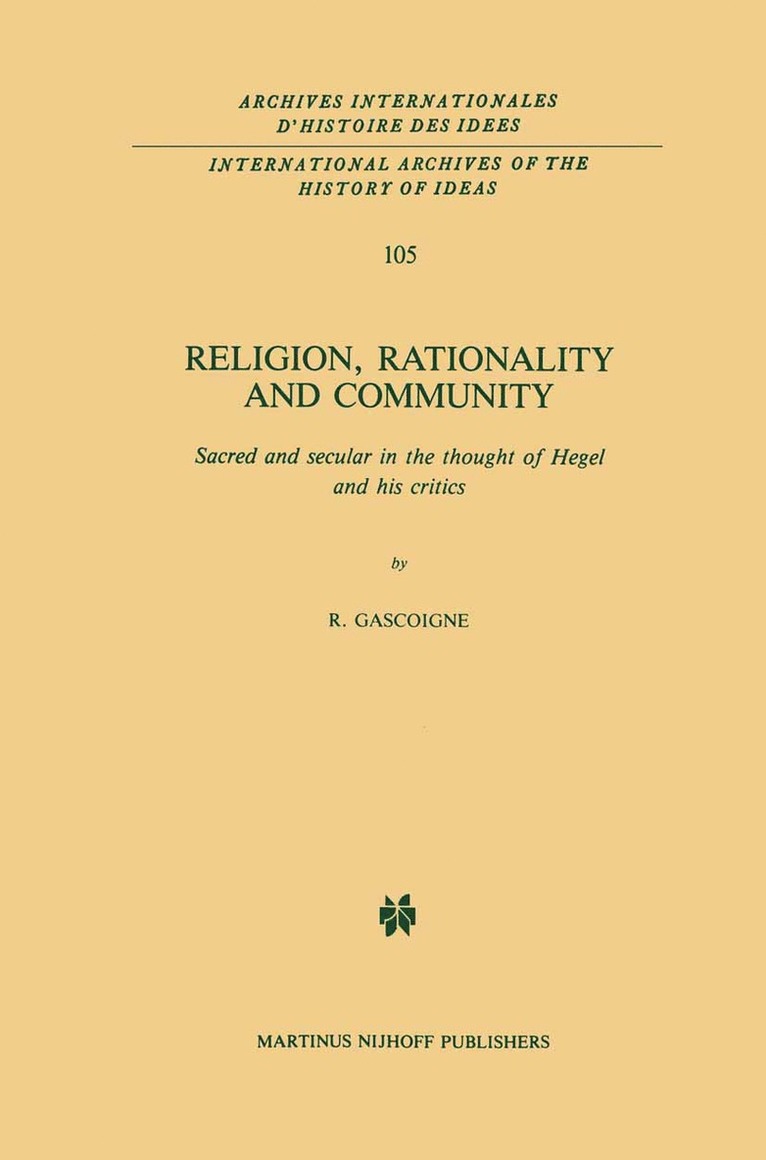 Robert Gascoigne - Religion, Rationality and Community, Häftad