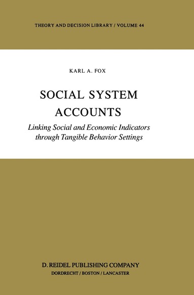 bokomslag Social System Accounts