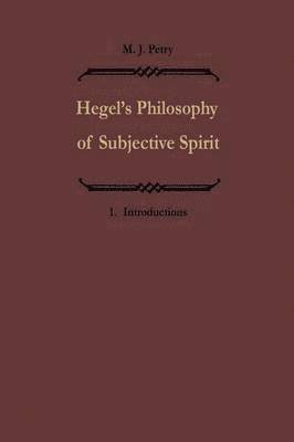 bokomslag Hegels Philosophie des subjektiven Geistes / Hegel's Philosophy of Subjective Spirit
