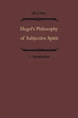 bokomslag Hegels Philosophie des subjektiven Geistes / Hegels Philosophy of Subjective Spirit