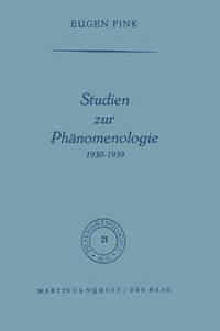 bokomslag Studien zur Phnomenologie 19301939
