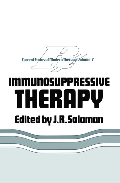 J.R. Salaman - Immunosuppressive Therapy, Häftad