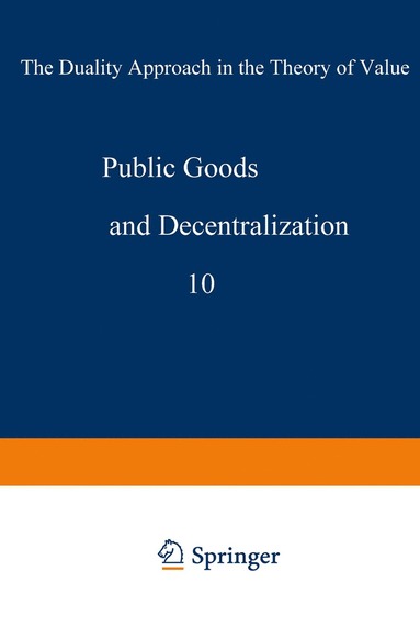 bokomslag Public goods and decentralization