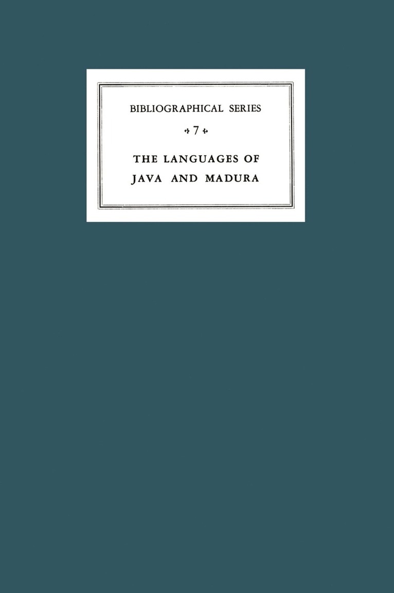 Critical Survey of Studies on the Languages of Java and Madura