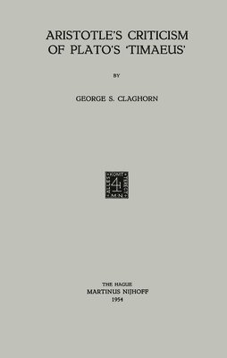 bokomslag Aristotle's Criticism of Plato's 'Timaeus'