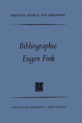 bokomslag Bibliographie Eugen Fink