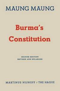 bokomslag Burma's Constitution