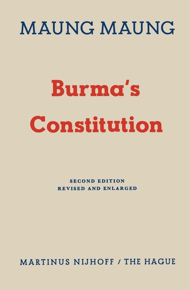 bokomslag Burma's Constitution