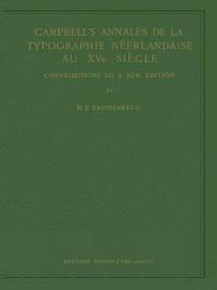 bokomslag Campbell's Annales de la Typographie Néerlandaise Au XVe Siècle