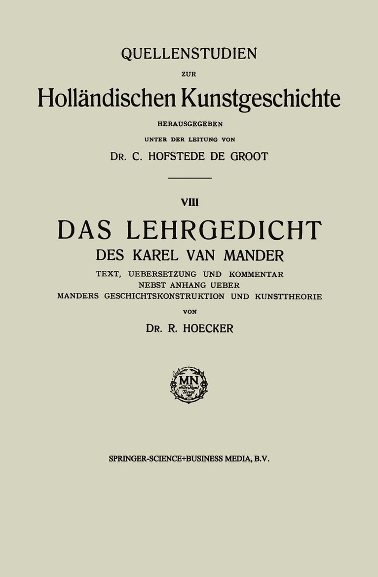 Das Lehrgedicht des Karel van Mander