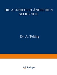 bokomslag Die Alt-Niederländischen Seerechte
