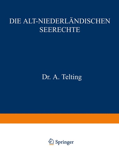 bokomslag Die Alt-Niederländischen Seerechte