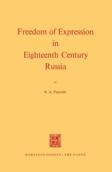 bokomslag Freedom of Expression in Eighteenth Century Russia
