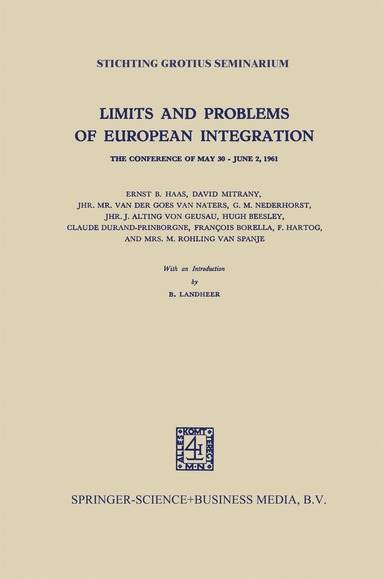 bokomslag Limits and Problems of European Integration