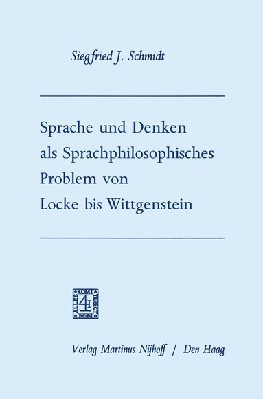 bokomslag Sprache und Denken als Sprachphilosophisches Problem von Locke bis Wittgenstein