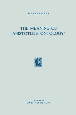 Meaning of Aristotle’s ‘Ontology’