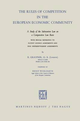 bokomslag The Rules of Competition in the European Economic Community