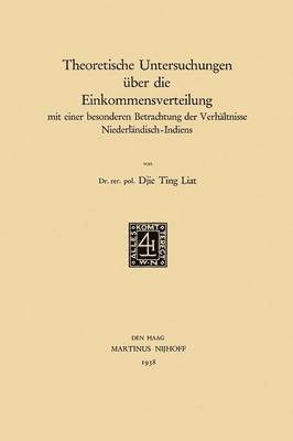 bokomslag Theoretische Untersuchungen ber die Einkommensverteilung