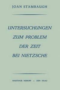 bokomslag Untersuchungen Zum Problem der Zeit bei Nietzsche