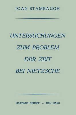 bokomslag Untersuchungen Zum Problem der Zeit bei Nietzsche