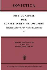 bokomslag Bibliographie der Sowjetischen Philosophie Bibliography of Soviet Philosophy