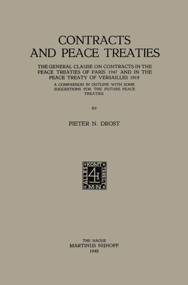 bokomslag Contracts and Peace Treaties