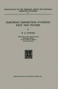 bokomslag European Emigration Overseas Past and Future