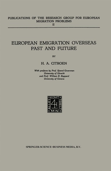 bokomslag European Emigration Overseas Past and Future