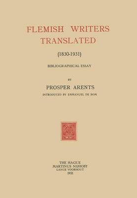 Flemish Writers Translated (18301931) 1