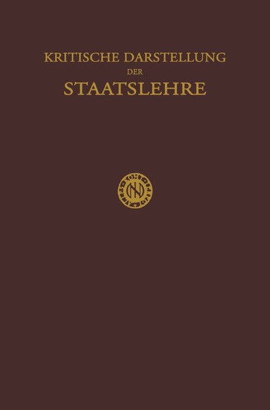 bokomslag Kritische Darstellung der Staatslehre