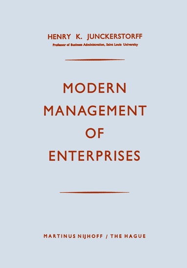 bokomslag Modern Management of Enterprises