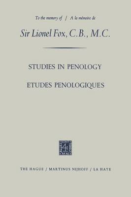 Etudes Penologiques Studies in Penology dedicated to the memory of Sir Lionel Fox, C.B., M.C. / Etudes Penologiques ddies  la mmoire de Sir Lionel Fox, C.B., M.C. 1