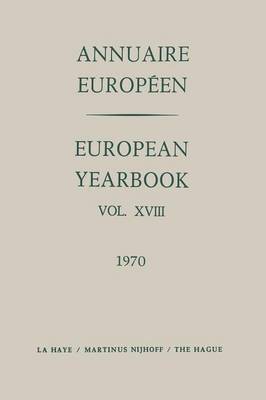 bokomslag Annuaire Europen / European Yearbook