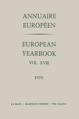 Annuaire Européen / European Yearbook 1