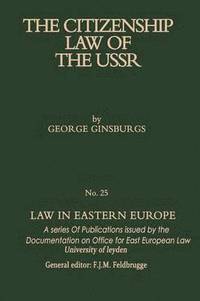 bokomslag Citizenship Law of the USSR