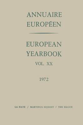 bokomslag Annuaire Européen / European Year Book