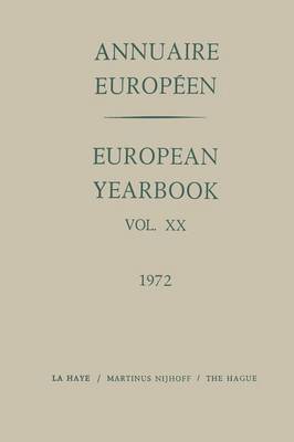 bokomslag Annuaire Europen / European Year Book