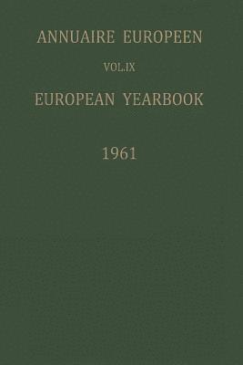 Annuaire Européen / European Yearbook 1