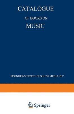 Catalogue of Books on Music 1