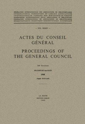 bokomslag Actes du Conseil Gnral / Proceedings of the General Council